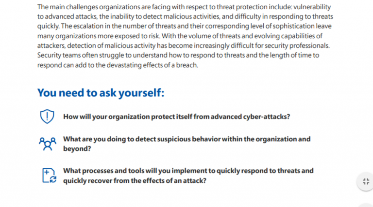 Through open ended questions we challenge readers to examine their own organization’s cybersecurity readiness in “How does your cybersecurity posture need to change?” a whitepaper that my colleague Joe Turick and I contributed to for Microsoft Services.