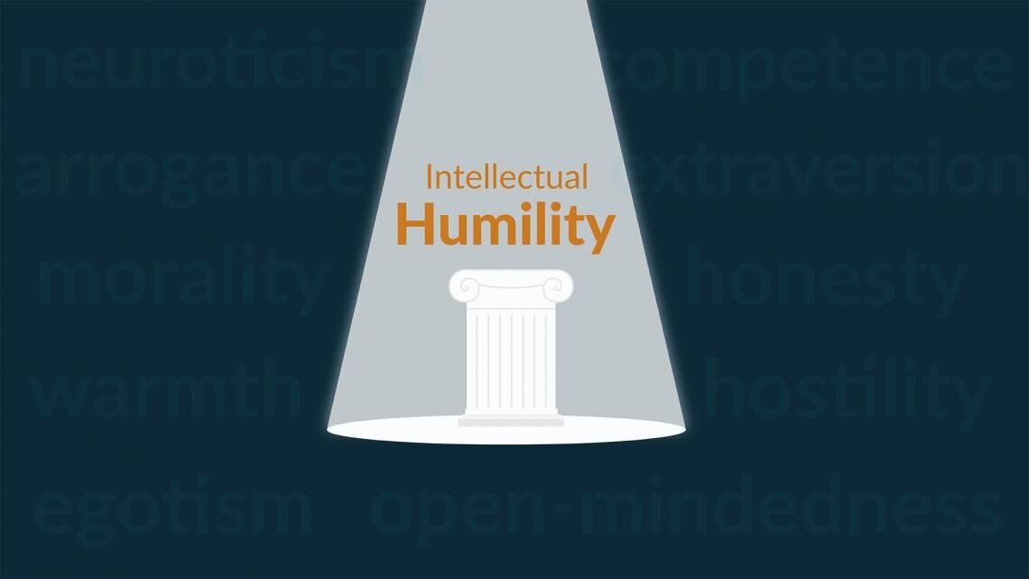 Title graphic spotlighting Intellectual Humility among personality-trait words