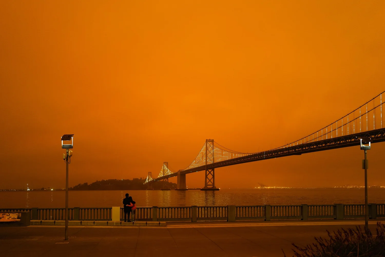 The orange sky over San Francisco during wildfires in 2020